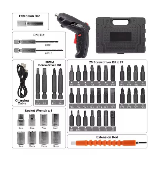 Taladro eléctrico recargable 3,6v